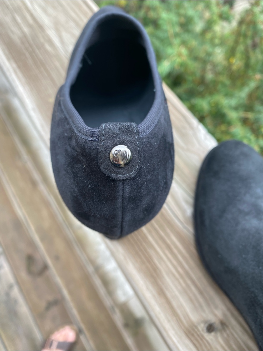 Stuart Weitzman Black Suede Wedge Bootie 8N - Picture 5 of 10